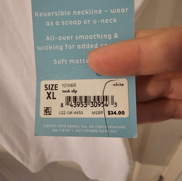 Spanx Assets NWT Shaping Tank Slip Shapewear White Size XL - Picture 3 of 4